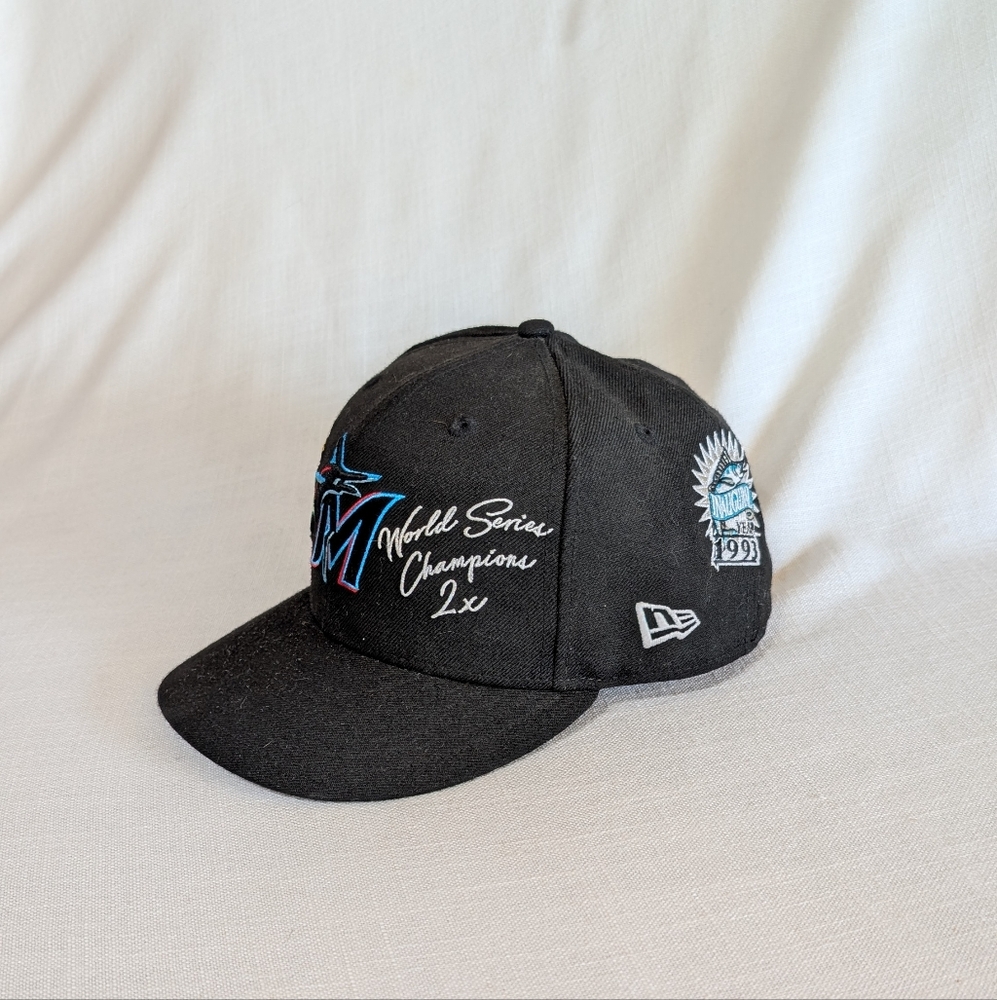 Miami Marlins New Era Black Fitted Cap